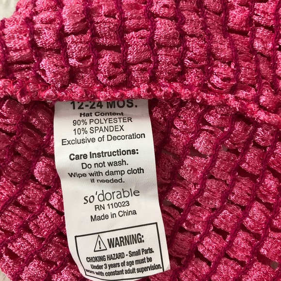 So ‘Dorable Baby Hat Beanie with Tulle Flower Pink - Picture 4 of 4